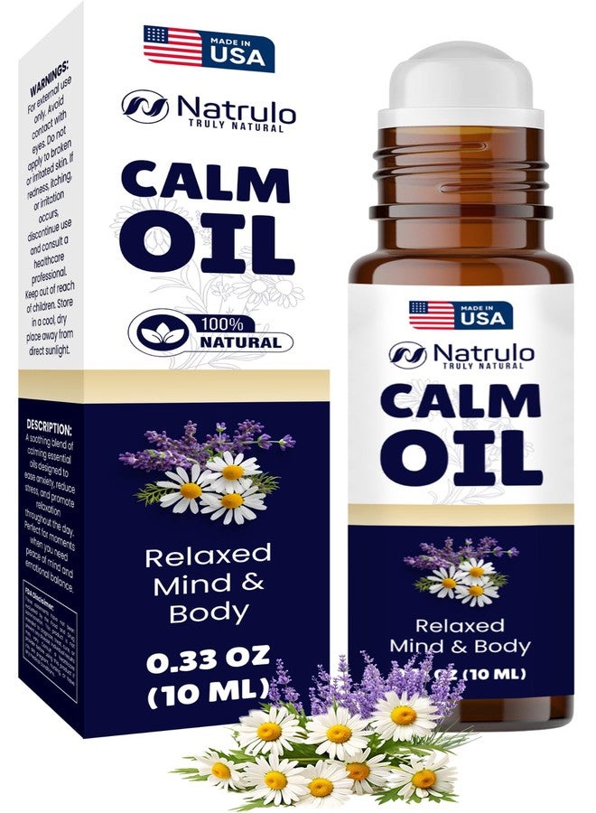 Natrulo Calm Essential Oil Roll On – Calming Essential Oils with Lavender & Chamomile – Stress Relief, Relaxation & Skin-Soothing Aromatherapy – Essential Oil Roller – Self Care & Relaxation Gifts for Women - Image 1
